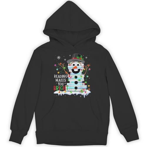 Reading Make You Bright Reader Book Lover Bookworm Christmas Unisex Hoodie - Bookorys DE