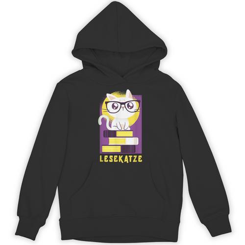 Reading Cat Cat Cat Reading Worm Books Cat Friend Gift For Men Women Unisex Hoodie - Bookorys AU