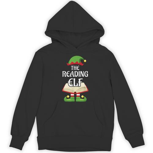 Reading Elf Family Matching Group Christmas Books Unisex Hoodie - Bookorys AU