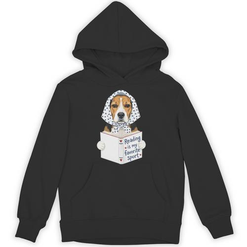 Reading Is My Favorite Sport Beagle Book Lover Unisex Hoodie - Bookorys DE