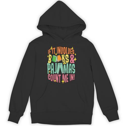 Reading Involves Books Pajamas Count Me Book Lover Bookworm Unisex Hoodie - Bookorys