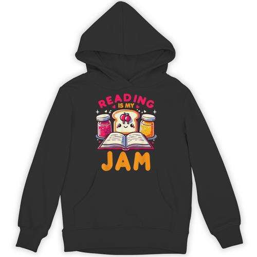 Reading Is My Jam Book Lover Kids Teacher Unisex Hoodie - Bookorys AU
