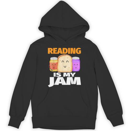 READING IS MY JAM Shirt I Love To Read Books Unisex Hoodie - Bookorys CA