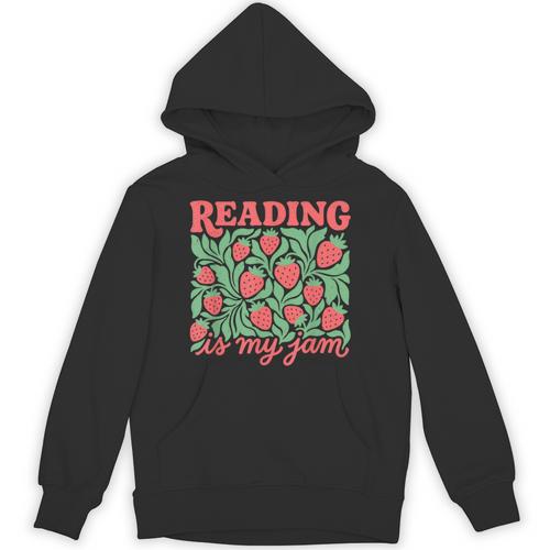 Reading Is My Jam Strawberry Bookish Book Lover Reader Nerd Unisex Hoodie - Bookorys
