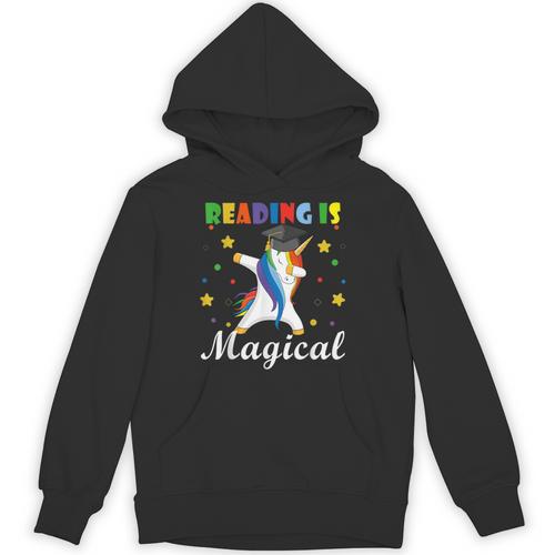 Reading Is Magical Book Lover Unicorn Student Teacher For Men Women Kids Unisex Hoodie - Bookorys CA