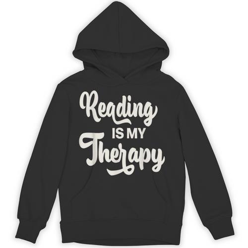 Reading Is My Therapy Book Lover Bookworm Reader Unisex Hoodie - Bookorys CA