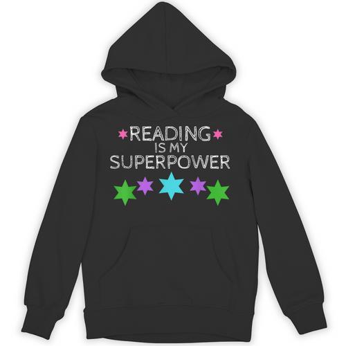 Reading Is My Superpower Boy Girl Book Lover Reader T Shirt Unisex Hoodie - Bookorys CA