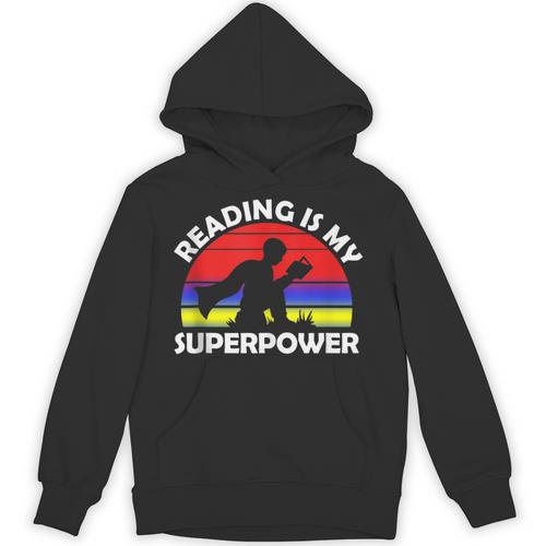 Reading Is My Superpower Design Book Design Book Lovers Unisex Hoodie - Bookorys