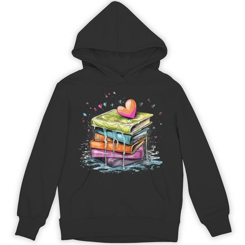 Reading Watercolor Books Love Books Girls Unisex Hoodie - Bookorys