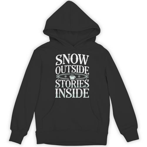 Reading All Winter Cozy Book Lover And Literary Escape Unisex Hoodie - Bookorys