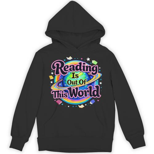 Reading Is Out Of This World Space Books Lover Kid Boy Unisex Hoodie - Bookorys AU