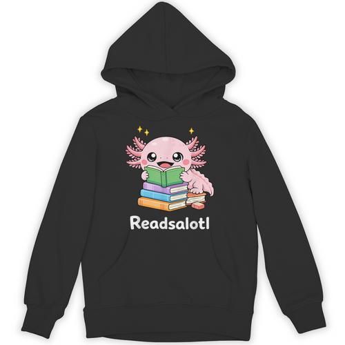 Readsalotl Axolotl Book Reading Unisex Hoodie - Bookorys DE