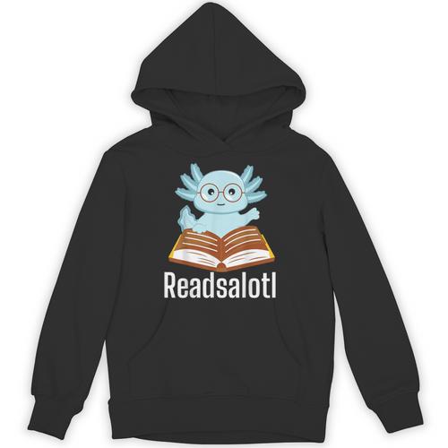 Readsalotl Axolotl Reading Cute Book Lover Bookworm Unisex Hoodie - Bookorys CA