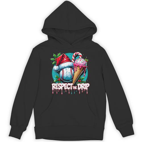 Respect The Drip Baseball Christmas Holiday Unisex Hoodie - Sportilla