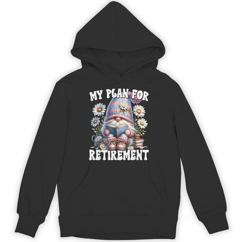 Retired Teacher Gnome Reading A Book Retirement Plan Unisex Hoodie - Bookorys AU