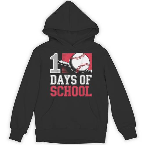 Retro 100 Days Of School Baseball Teacher Student 100 Days Unisex Hoodie - Sportilla