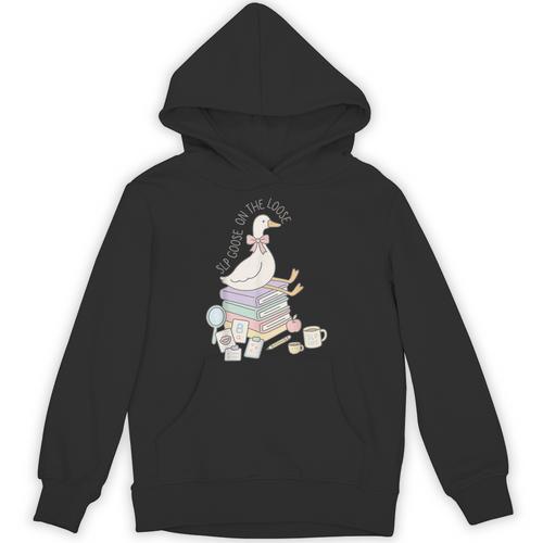 Retro Book SLP Goose On The Loose Speech Language Pathology Unisex Hoodie - Bookorys DE
