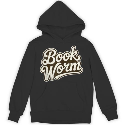 Retro Book Worm Reading For Book Lovers Unisex Hoodie - Bookorys DE