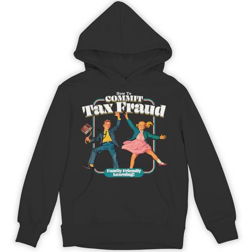 Retro Children's Book Learning Series How To Commit Tax Fraud Family Friendly Learning Unisex Hoodie - Bookorys