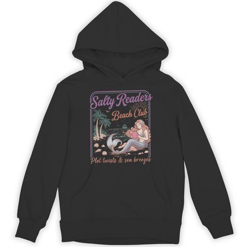 Salty Readers Beach Club Books Plot Twists & Sea Breezes Unisex Hoodie - Bookorys DE