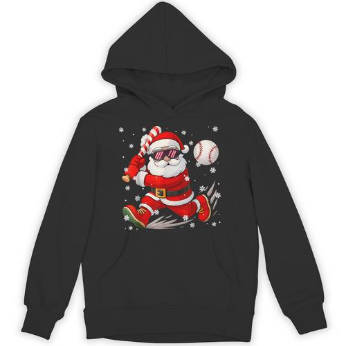 Santa Baseball Christmas Pajamas Xmas Men Boy Toddlers Unisex Hoodie - Sportilla