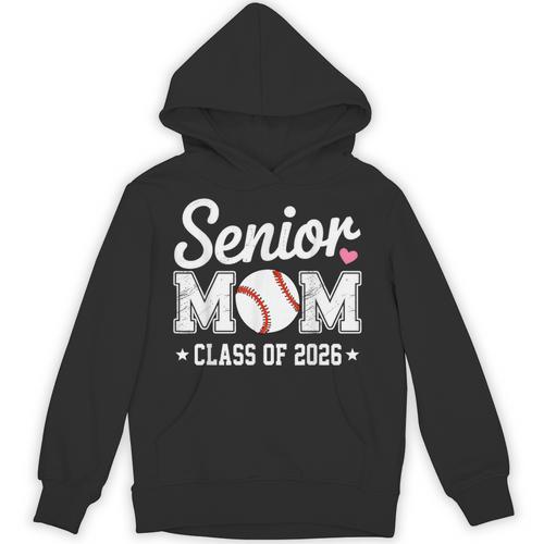 Senior Mom Class Of 2026 Baseball Retro Mom Graduation 2026 Unisex Hoodie - Sportilla