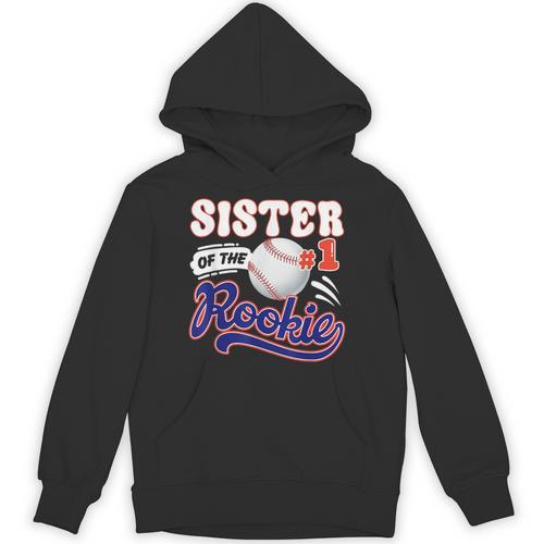 Sister Rookie Of Year 1st Birthday Baseball Theme Matching Unisex Hoodie - Sportilla