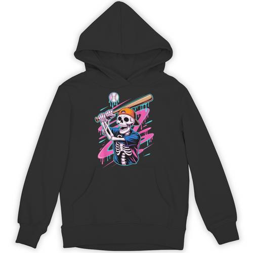 Skeleton Baseball Drip Boy Youth Dripping Baseball Halloween Unisex Hoodie - Sportilla