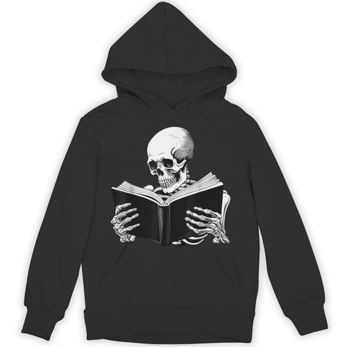 Skeleton Reading Book Bookworm Reader Bookish Halloween Unisex Hoodie - Bookorys DE