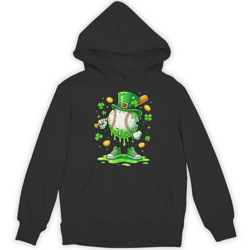 St Patrick Day Baseball Drip Ice Cream Baseball Unisex Hoodie - Sportilla