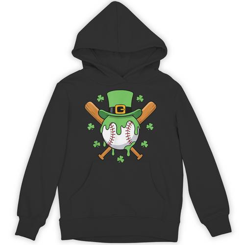 St Patricks Day Baseball Drip Ice Cream Baseball Home Plate Unisex Hoodie - Sportilla