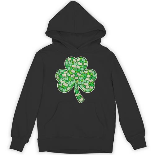 St Patricks Day Bookworm Shamrock Book Lover Unisex Hoodie - Bookorys UK