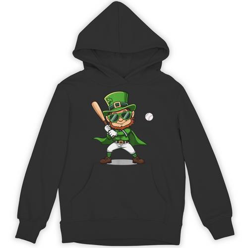 St Patrick’s Day Leprechaun Baseball Irish Graphic Unisex Hoodie - Sportilla