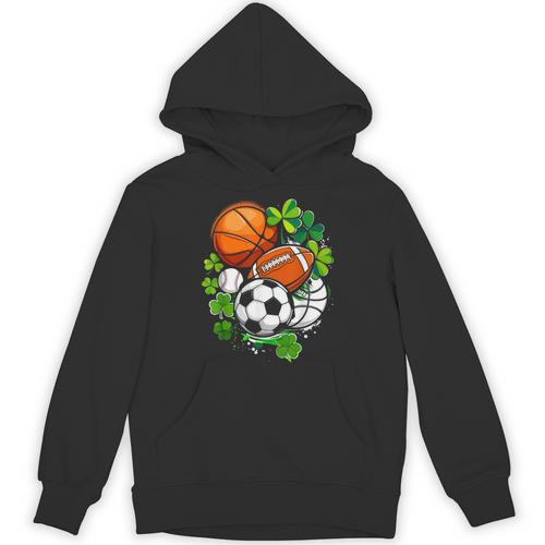 St Patricks Day Shamrock Basketball Baseball Football Soccer Unisex Hoodie - Sportilla