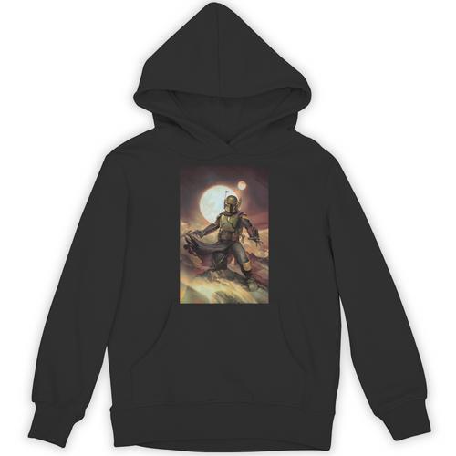 Star Wars The Book Of Boba Fett Combat Pose Portrait Unisex Hoodie - Bookorys