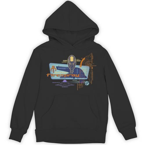Star Wars The Book Of Boba Fett Firespray Schematic Unisex Hoodie - Bookorys