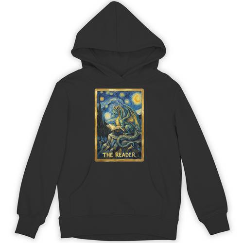 Starry Dragon Reading Book The Reader Fantasy Reader Unisex Hoodie - Bookorys AU