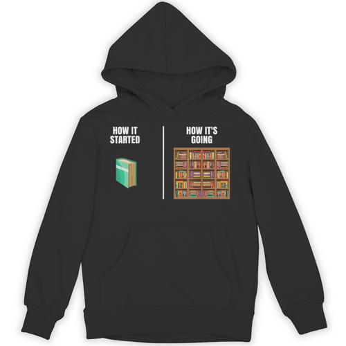 How It Started Book Lovers Shirts Meme Pun Book Unisex Hoodie - Bookorys AU