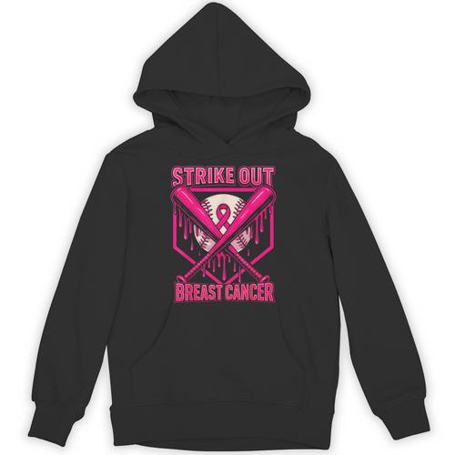 Strike Out Breast Cancer Baseball Ice Cream Drip Unisex Hoodie - Sportilla
