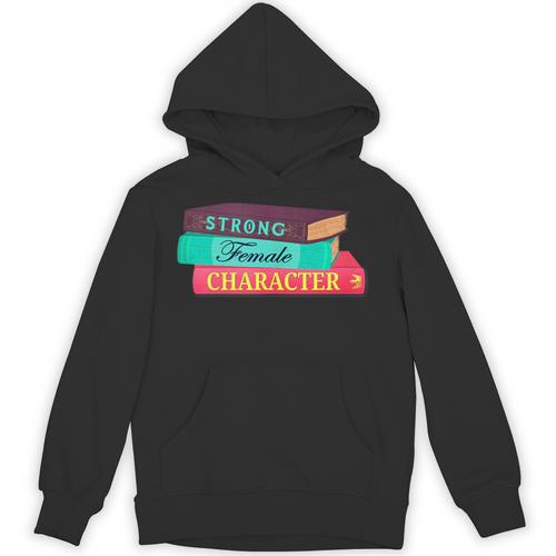 Strong Female Character Book Nerd Unisex Hoodie - Bookorys CA