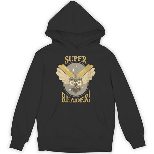 Super Reader Owl Bookmarks Reading Librarian Nocturnal Book Unisex Hoodie - Bookorys