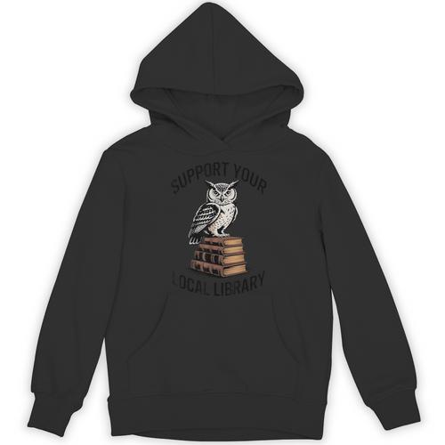 Support Your Local Library Reading For Book Lovers Readers Unisex Hoodie - Bookorys AU