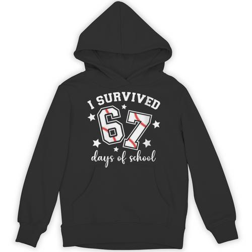 I Survived 67 Days Of School Baseball Six Seven Teacher Unisex Hoodie - Sportilla