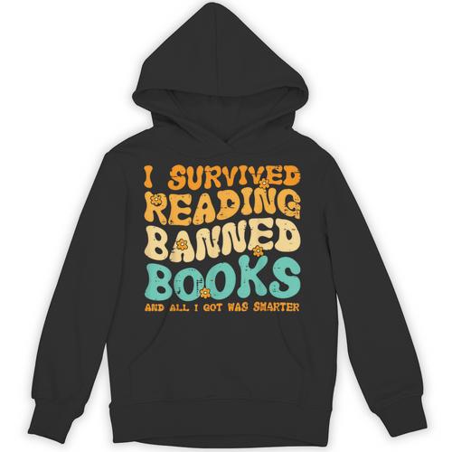 I Survived Reading Banned Books Read Librarian Men Women Unisex Hoodie - Bookorys UK