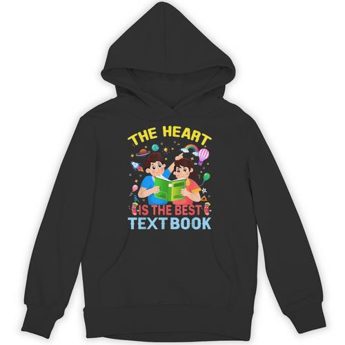 Teacher Heart Text Book For Men Women Unisex Hoodie - Bookorys DE