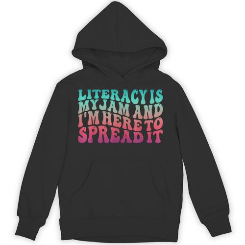 Teaching Pun Literacy Is My Jam Librarian Book Lover Teacher Unisex Hoodie - Bookorys CA