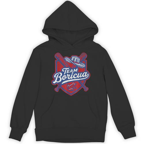 Team Boricua Puerto Rico Baseball Coqui Frog Pava Hat Fan Unisex Hoodie - Sportilla