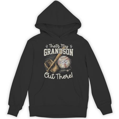That's My Grandson Out There Jersey Number 55 Baseball Unisex Hoodie - Sportilla