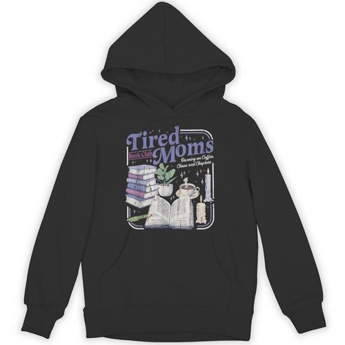 Tired Moms Book Club Retro Coffee Reader Unisex Hoodie - Bookorys DE