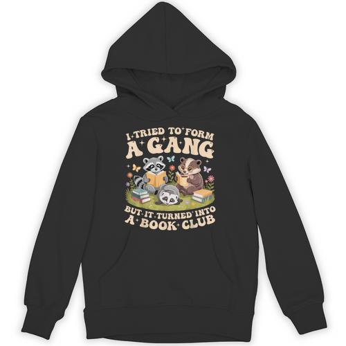 I Tried To Form A Gang But It Turned Into A Book Club Groovy Unisex Hoodie - Bookorys